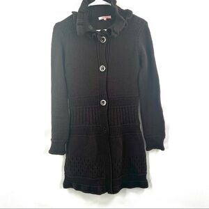 Hekla and Co brown wool blend duster cardigan long sleeve S